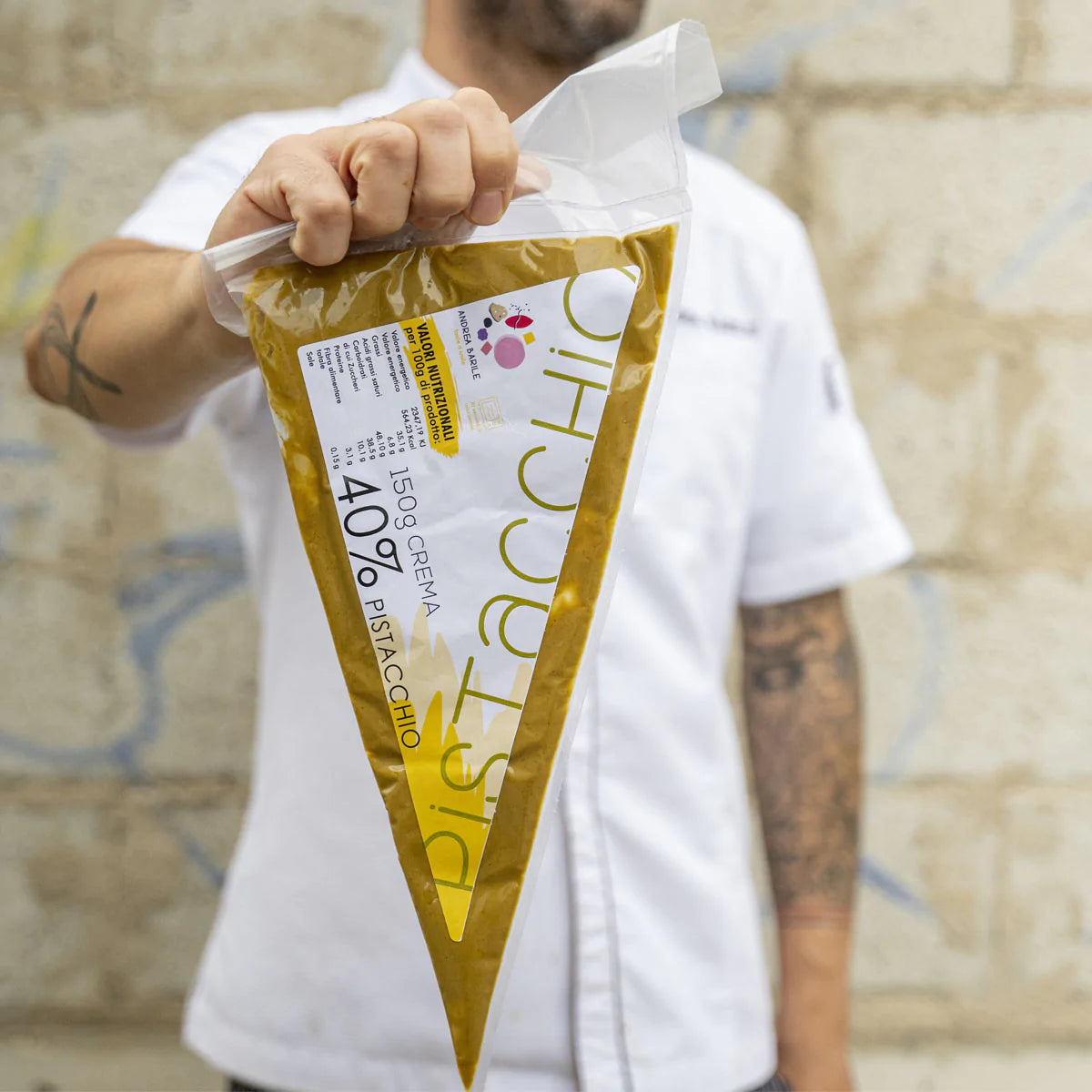 PANCUORE PISTACCHIO CON CREMA SPALMABILE IN SAC À POCHE