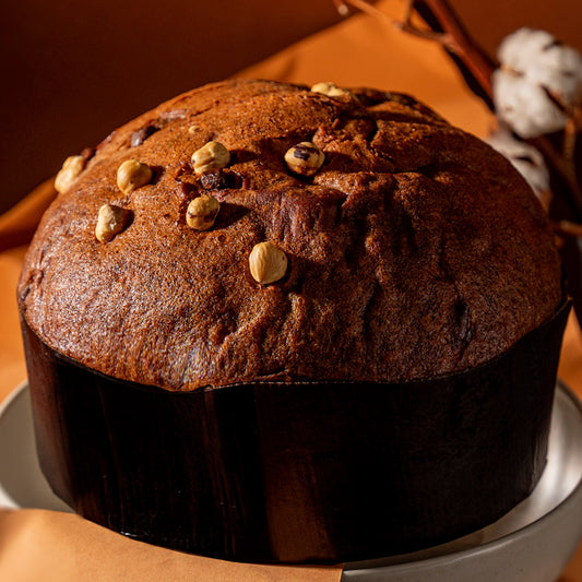 PANETTONE GIANDUIA CON CREMA SPALMABILE IN SAC À POCHE ALLA GIANDUIA